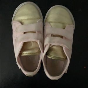 Pink and Gold Vans (with Velcro)